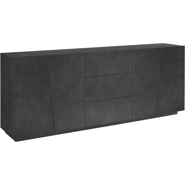 Madia per Soggiorno Moderna con 4 ante e 3 cassetti 220x43x86cm – GALAXIA