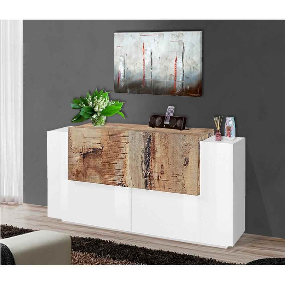 Madia 4 ante per Soggiorno Moderna 160×40/45x86cm – ZENITH