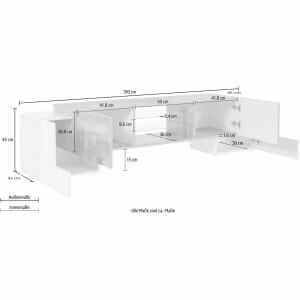 Mobile Porta Tv Moderno 190×35/45x45cm – APEX