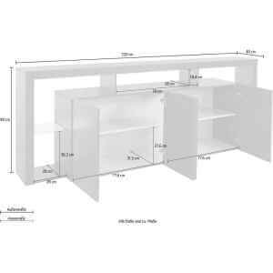 Madia moderna 4 ante 220x40x80cm – SOLSTICE
