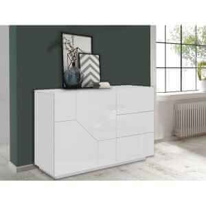 Madia 2 ante 3 cassetti per Soggiorno Moderna 140x43x86cm – NEBULA