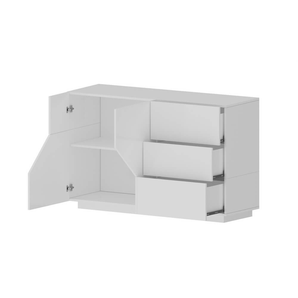 Madia 2 ante 3 cassetti per Soggiorno Moderna 140x43x86cm – NEBULA