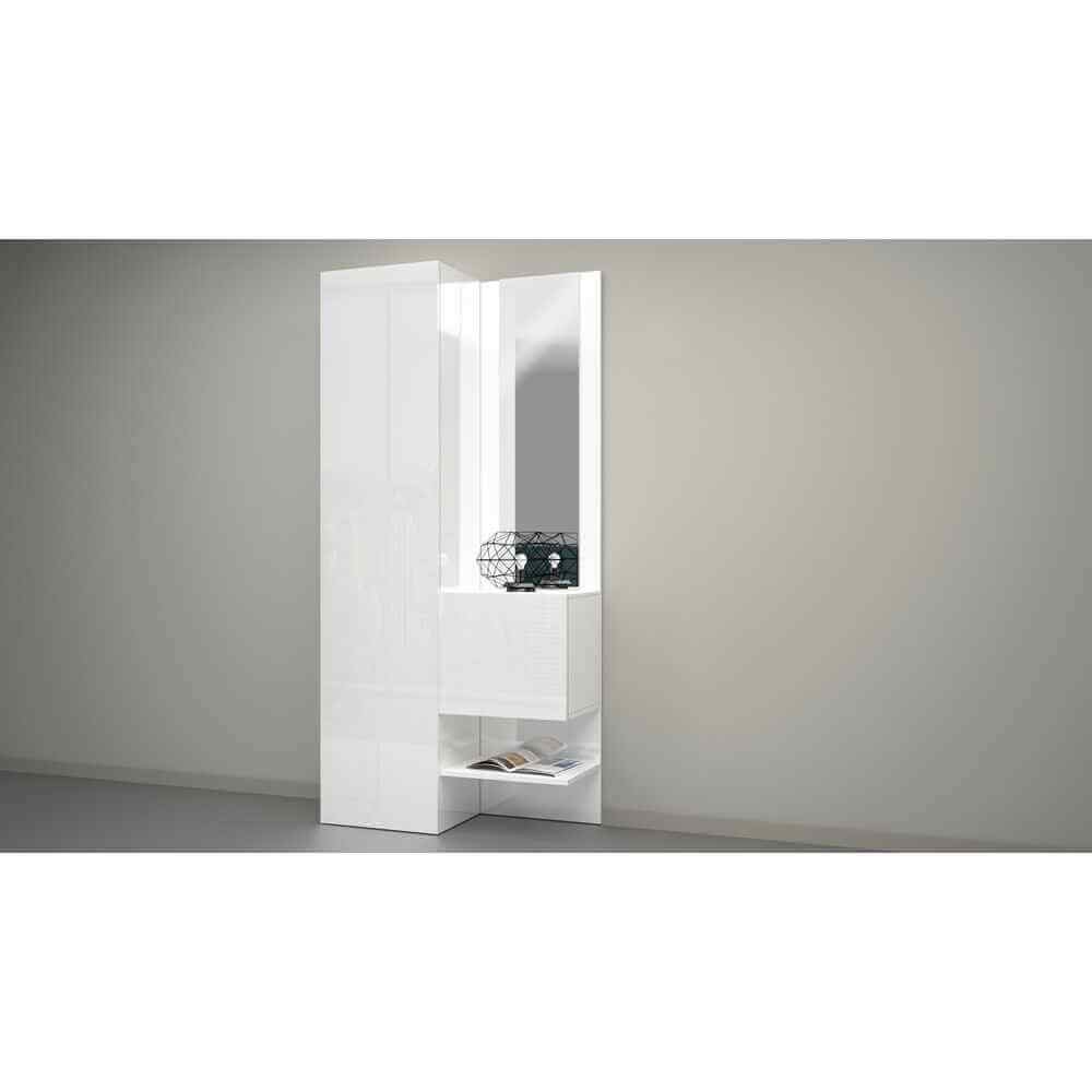 Mobile da ingresso con specchio e armadietto 90x35x191cm – PHOENIX