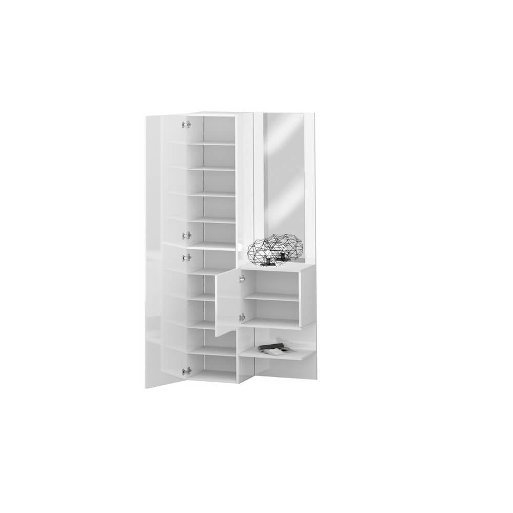 Mobile da ingresso con specchio e armadietto 90x35x191cm – PHOENIX