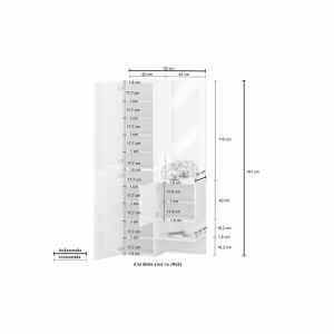 Mobile da ingresso con specchio e armadietto 90x35x191cm – PHOENIX