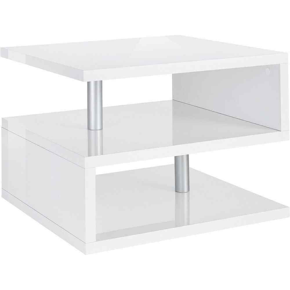 Tavolino da caffè doppio ripiano 55x55x41,5cm – ASTRA