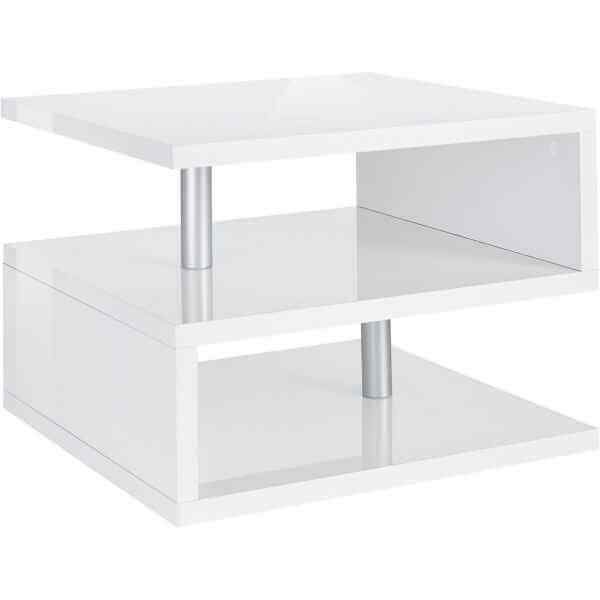 Tavolino da caffè doppio ripiano 55x55x41,5cm – ASTRA