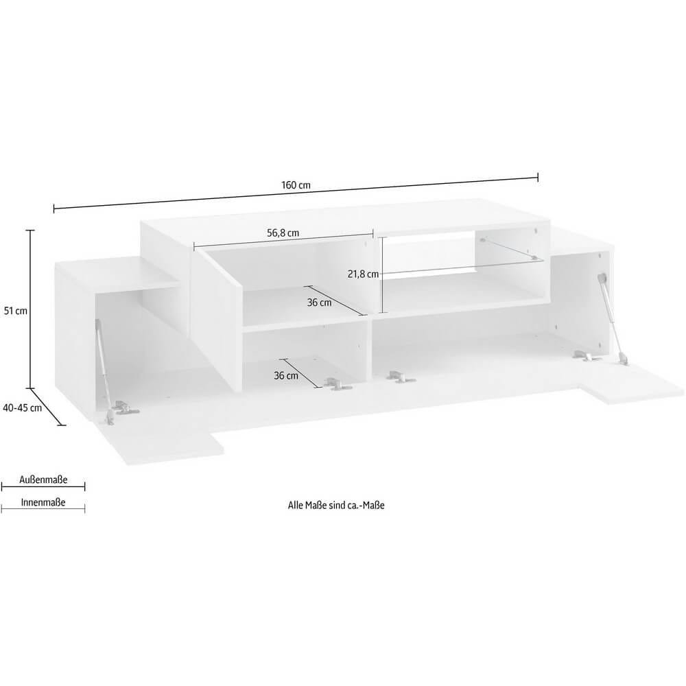 Mobile Porta Tv Moderno 160×40/45x51cm – ZENITH