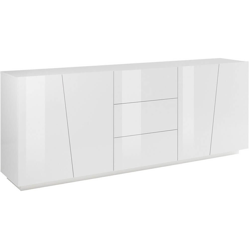 Madia per Soggiorno Moderna con 4 ante e 3 cassetti 220x43x86cm – GALAXIA