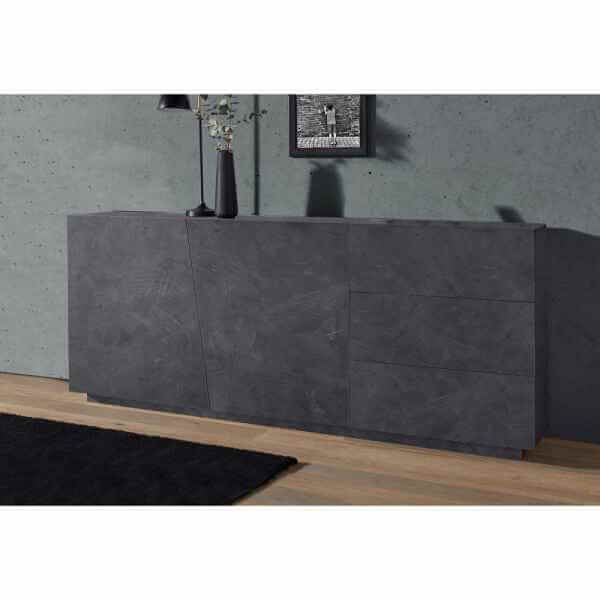 Madia 2 ante 3 cassetti per Soggiorno Moderna 180x43x86cm – GALAXIA