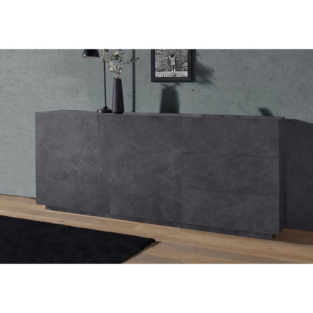 Madia 2 ante 3 cassetti per Soggiorno Moderna 180x43x86cm – GALAXIA