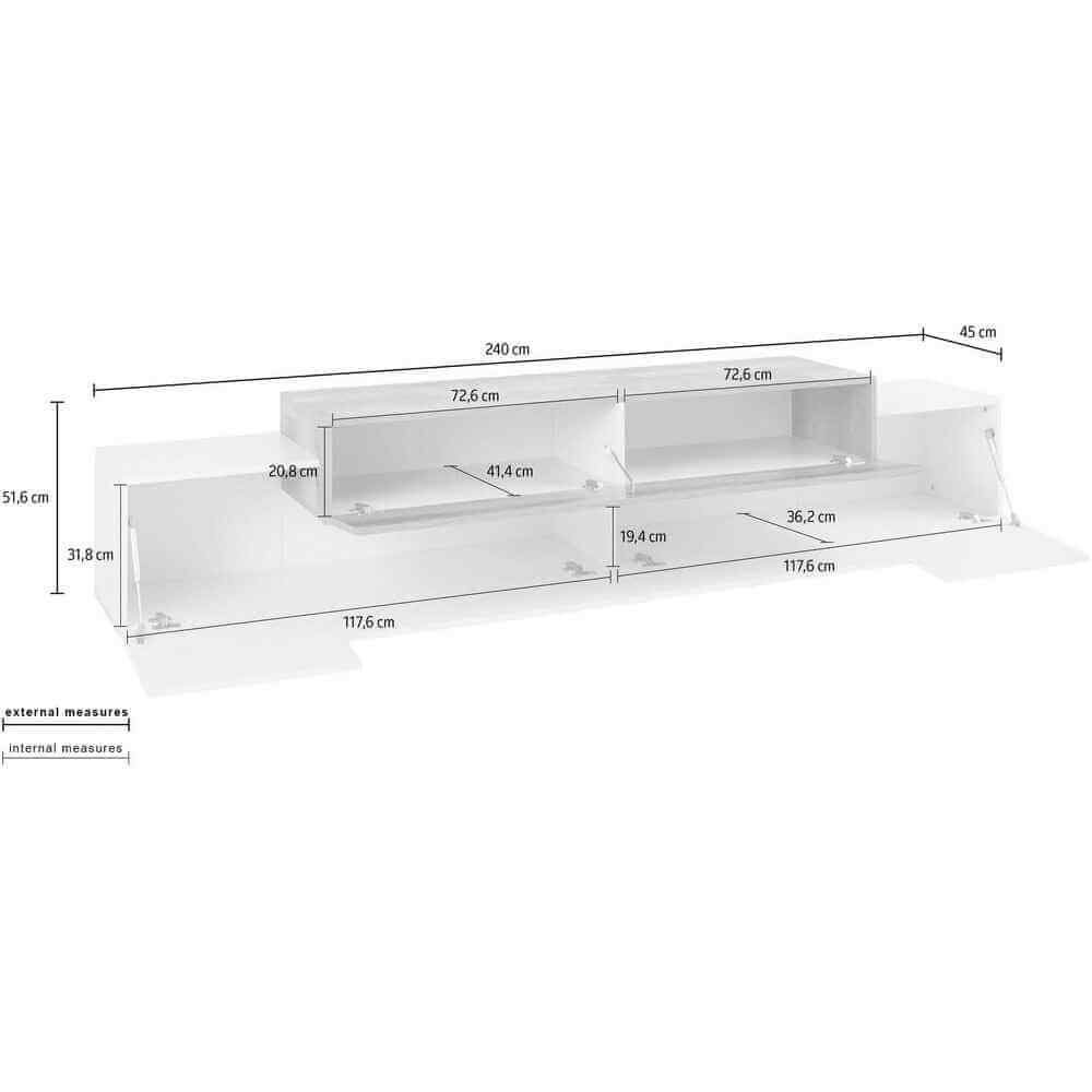 Mobile Porta Tv Moderno 240x45x51,5cm – CELESTIA
