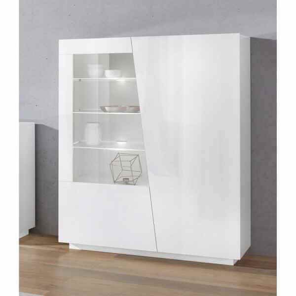 Vetrina 2 ante Moderna per Soggiorno E Sala Da Pranzo 120x43x146cm – GALAXIA