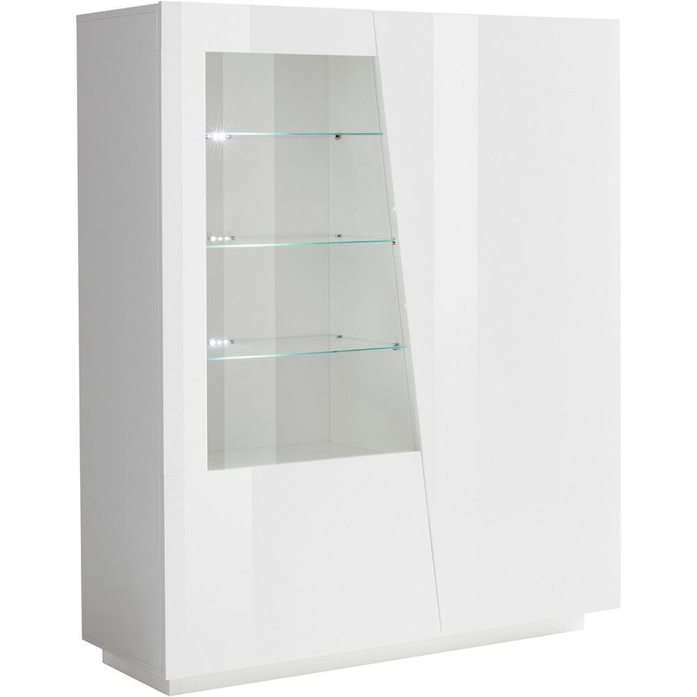 Vetrina 2 ante Moderna per Soggiorno E Sala Da Pranzo 120x43x146cm – GALAXIA