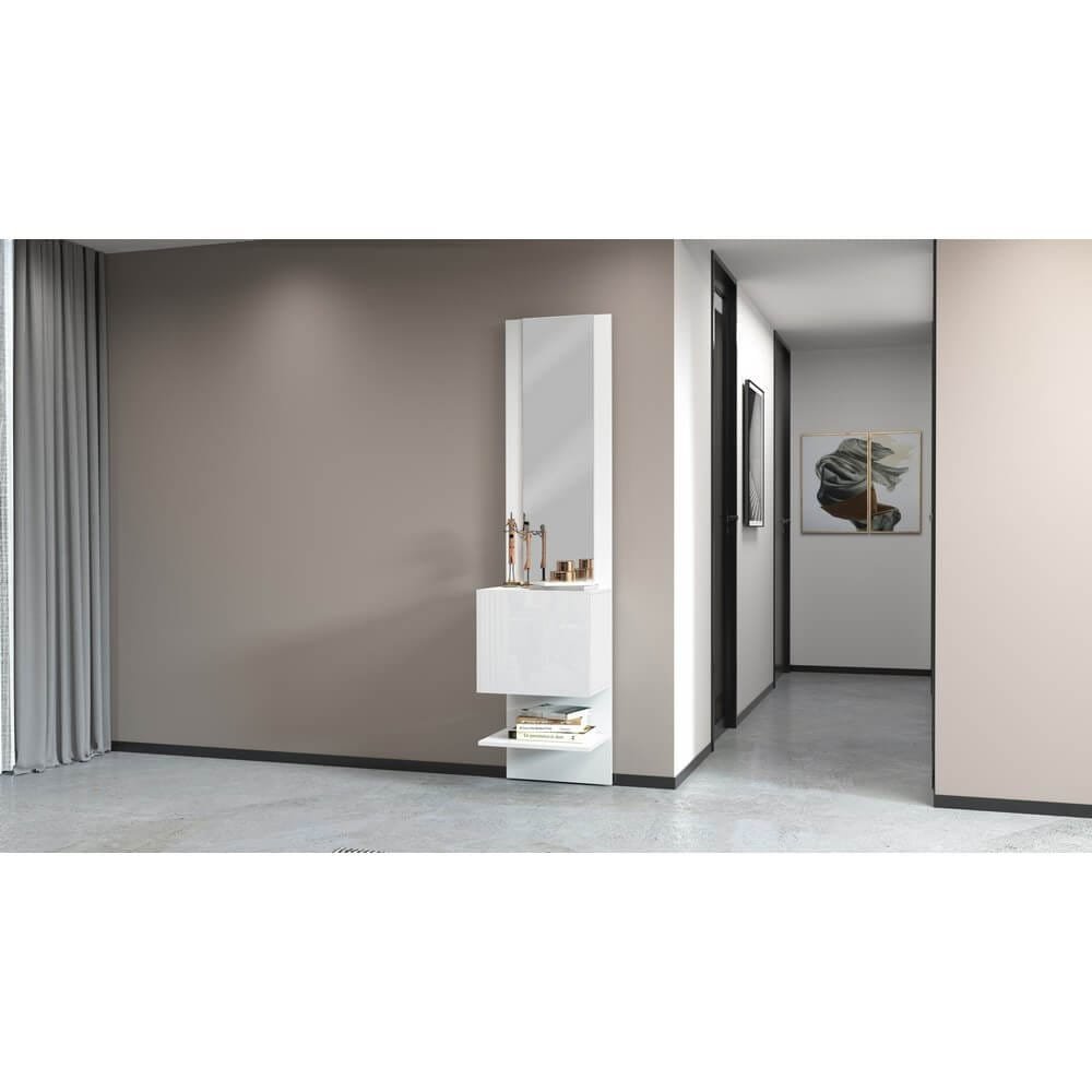57000246_KOMPACT_AMB3 Mobile ingresso con Scarpiera e specchio 45x35x191cm – PHOENIX