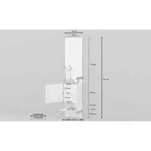 57000246_KOMPACT_DIM Mobile ingresso con Scarpiera e specchio 45x35x191cm – PHOENIX
