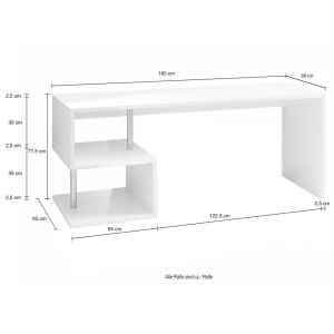 Scrivania Moderna Da Ufficio 180x60x77,5cm – HERMES