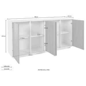 62009211_BLOOM_DIM Madia 4 ante per Soggiorno Moderna 180,1×41,4x86cm – ENIGMA