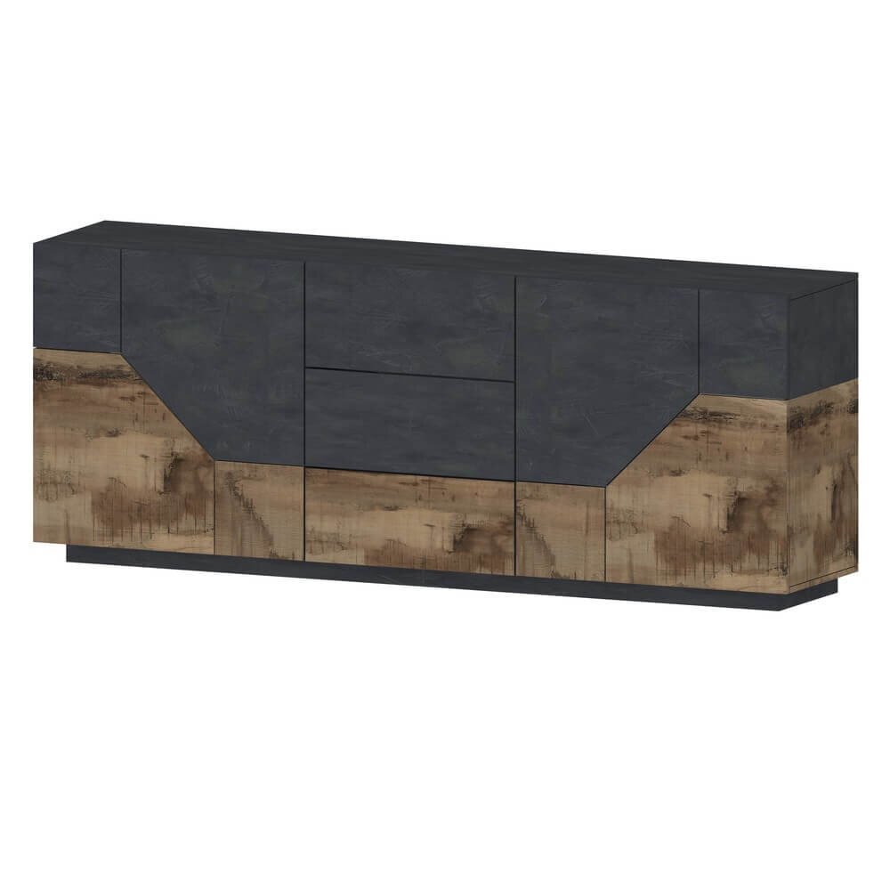 Madia 4 ante 3 cassetti per Soggiorno Moderna 2201,1x43x86cm – NEBULA