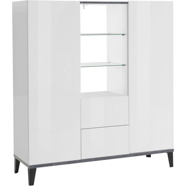 Madia 2 ante e due cassetti per Soggiorno Moderna 120x40x132,5cm – ARTEMIS