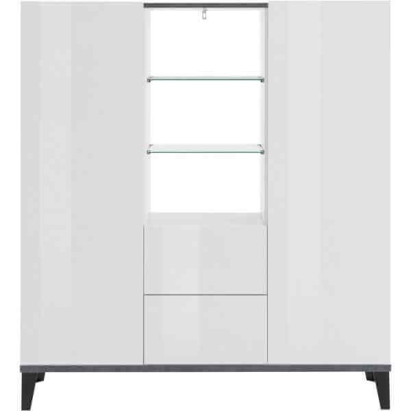 Madia 2 ante e due cassetti per Soggiorno Moderna 120x40x132,5cm – ARTEMIS