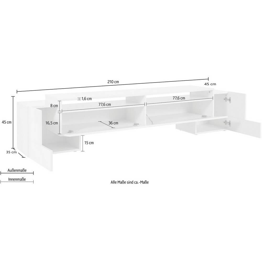 Mobile Porta Tv Moderno 210×35/45x45cm – APEX