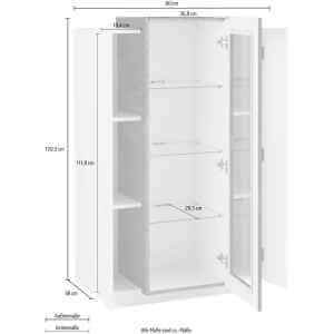 Vetrina Moderna per Soggiorno E Sala Da Pranzo 80x38x120,5cm – CELESTIA