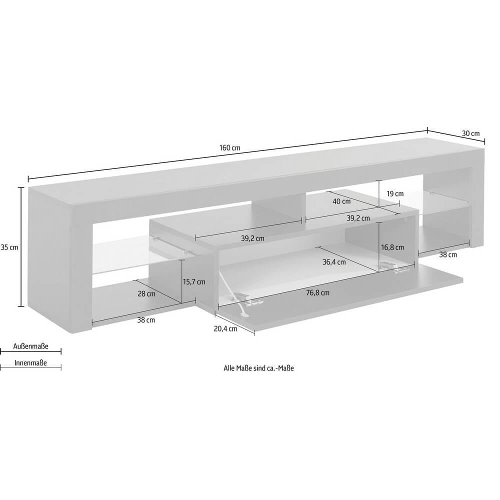 Mobile porta tv un’anta 160 160x40x35cm – SOLSTICE