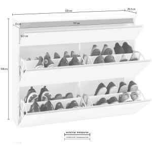 Scarpiera Moderna 3 Ante 120×26,5x108cm – SATURNO