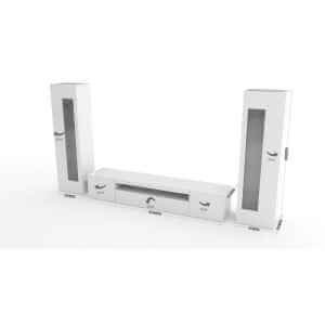 Parete Attrezzata Moderna per Soggiorno 300x40x162cm – FUSION