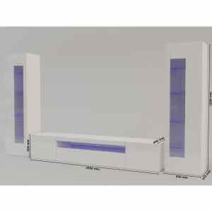 Parete Attrezzata Moderna per Soggiorno 300x40x162cm – FUSION