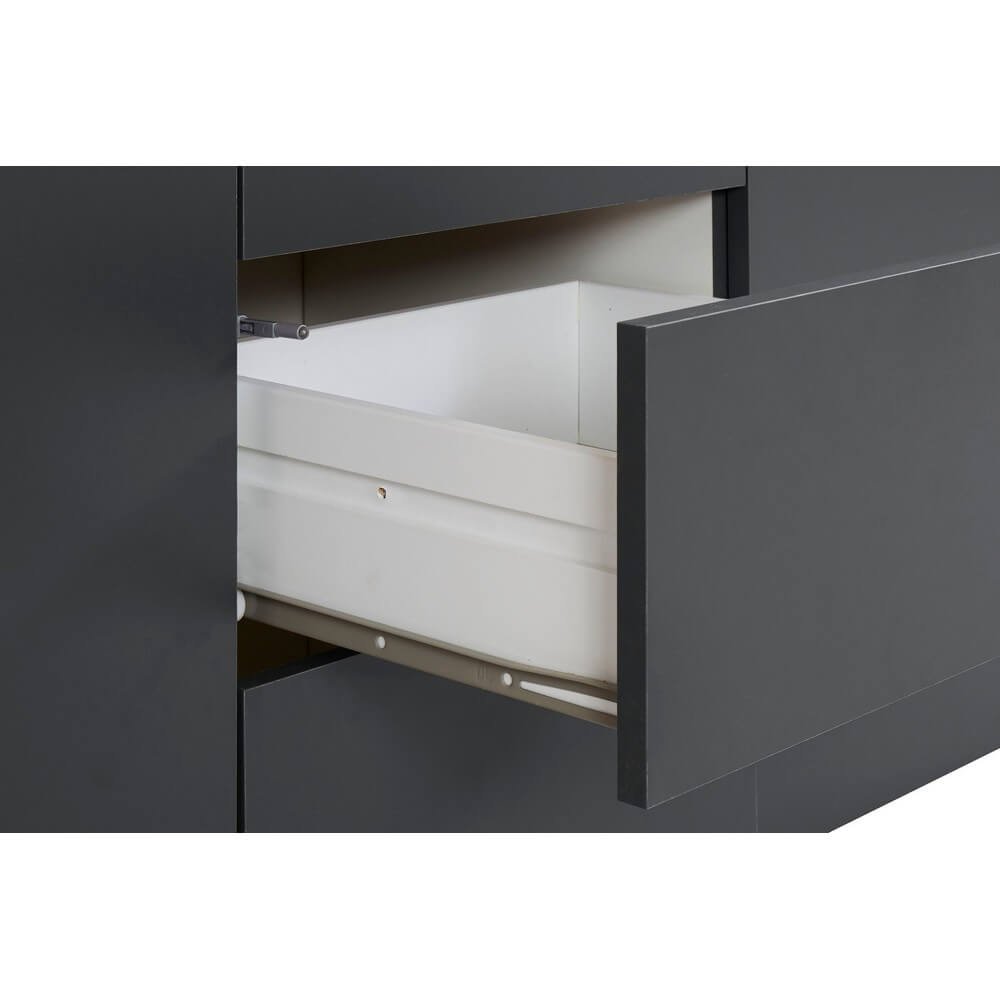 Madia moderna 2 ante con 3 cassetti 180x40x80cm – SOLSTICE