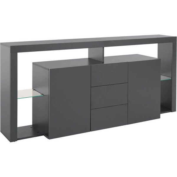 Madia moderna 2 ante con 3 cassetti 180x40x80cm – SOLSTICE