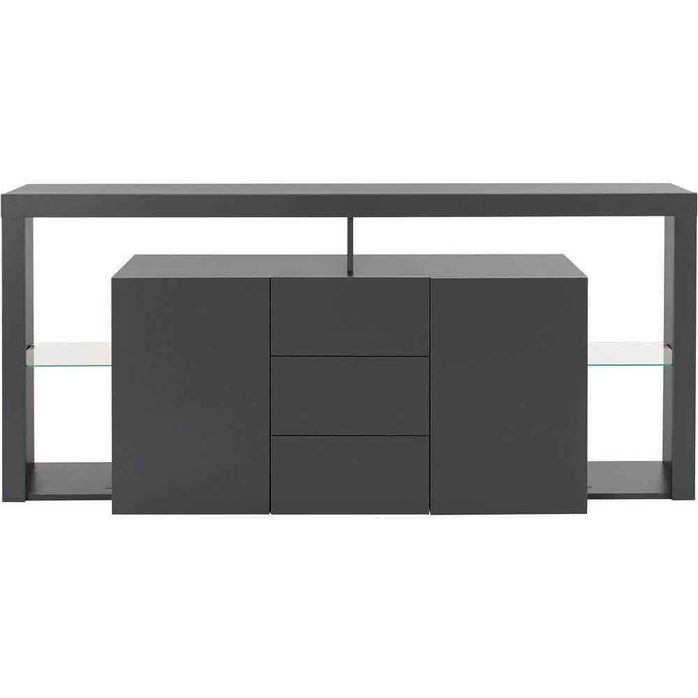 Madia moderna 2 ante con 3 cassetti 180x40x80cm – SOLSTICE