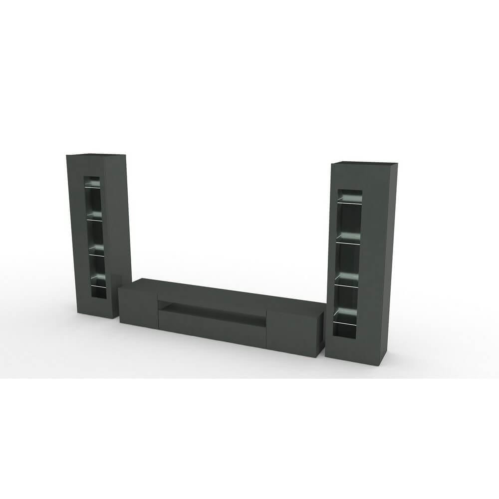 Parete Attrezzata Moderna per Soggiorno 300x40x162cm – FUSION