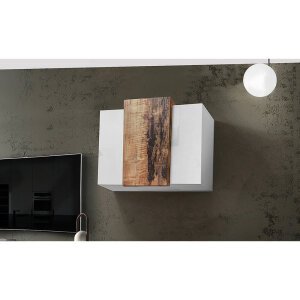 bianco laccato lucido/acero pereira