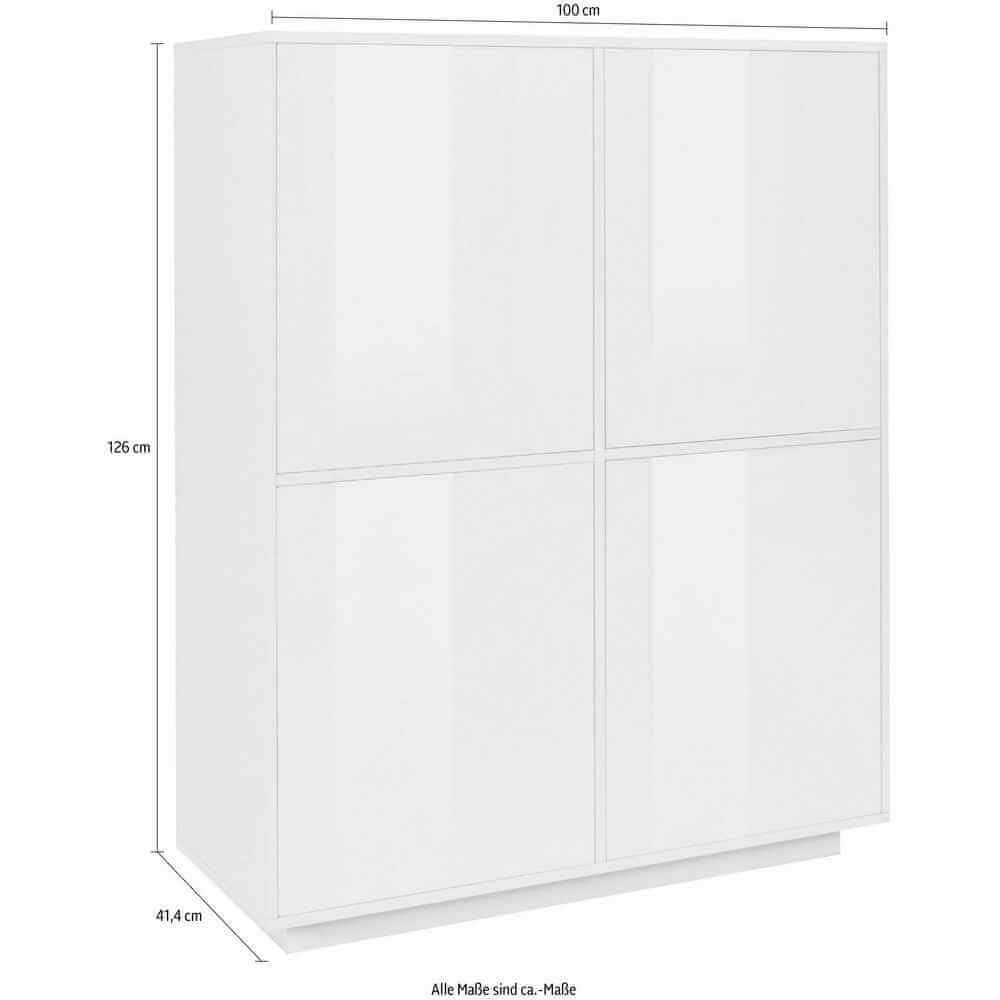 Madia 4 ante per Soggiorno Moderna 100,1×41,4x126cm – ENIGMA
