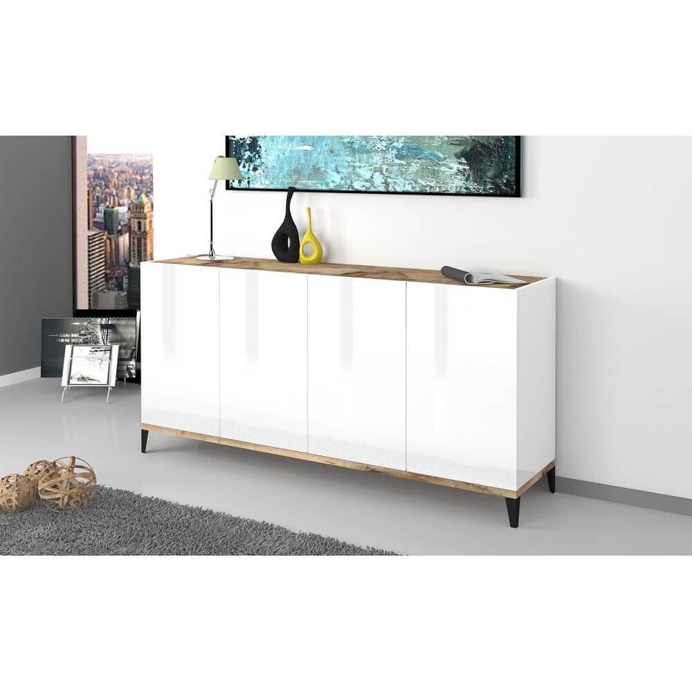 Madia 4 ante per Soggiorno Moderna 160x40x82cm – ARTEMIS