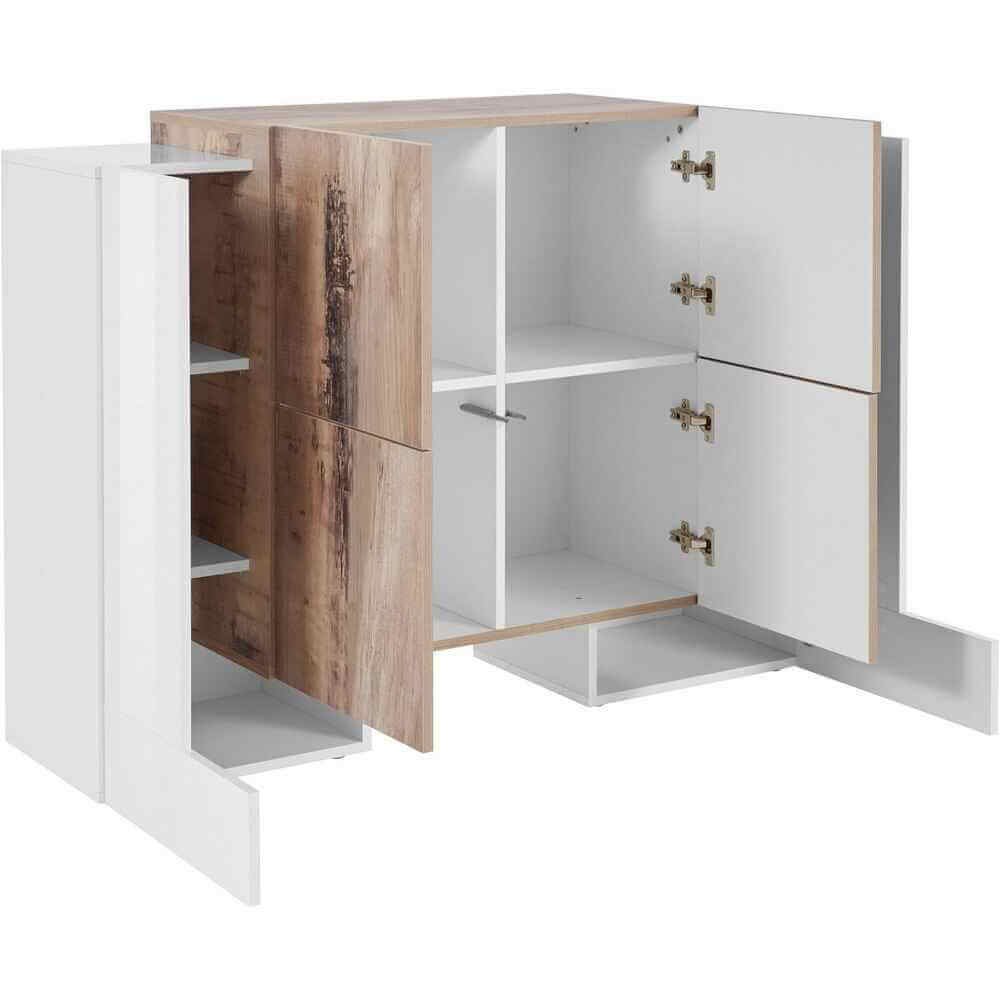 Madia 6 ante per Soggiorno Moderna 130×35/45x100cm – APEX