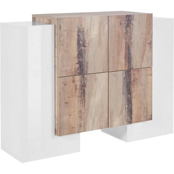 Madia 6 ante per Soggiorno Moderna 130×35/45x100cm – APEX
