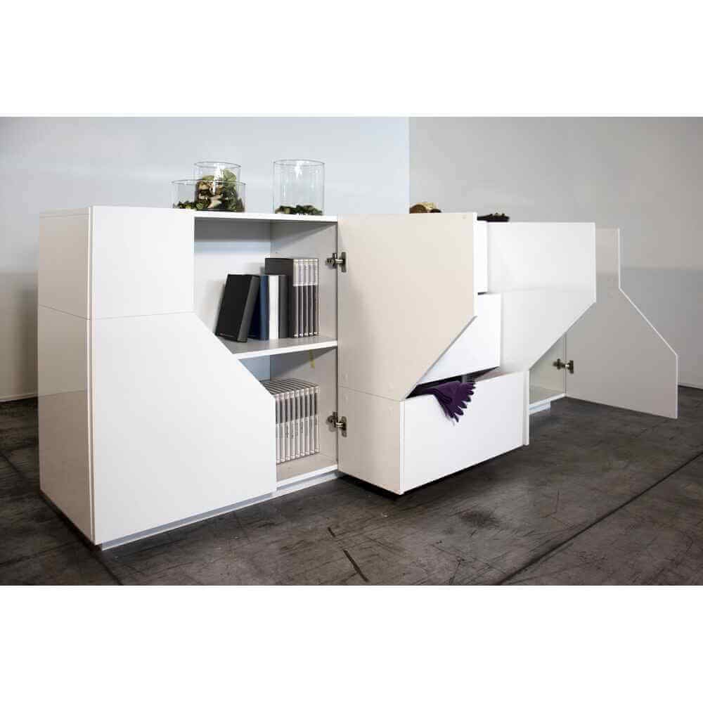 Madia 4 ante 3 cassetti per Soggiorno Moderna 2201,1x43x86cm – NEBULA