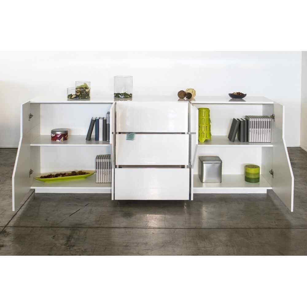 Madia 4 ante 3 cassetti per Soggiorno Moderna 2201,1x43x86cm – NEBULA