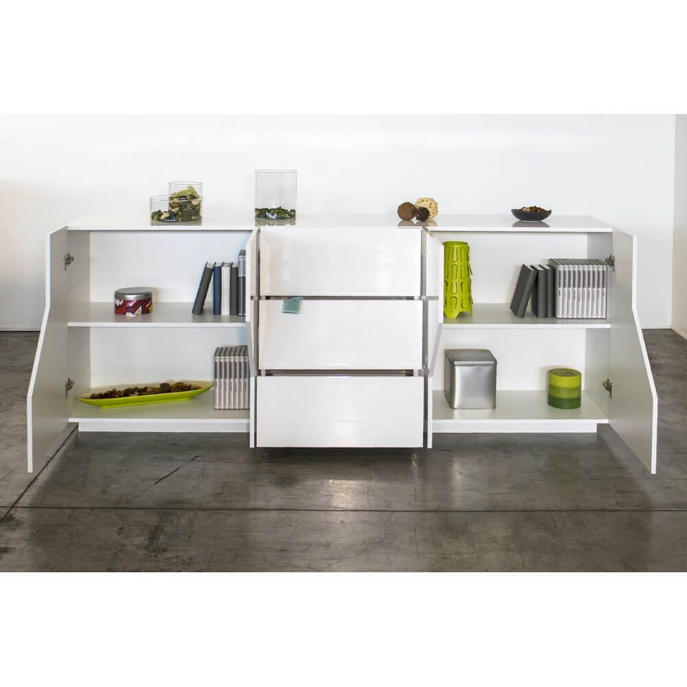 Madia 4 ante 3 cassetti per Soggiorno Moderna 2201,1x43x86cm – NEBULA