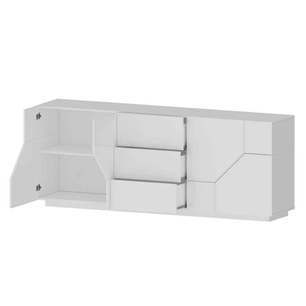 Madia 4 ante 3 cassetti per Soggiorno Moderna 2201,1x43x86cm – NEBULA