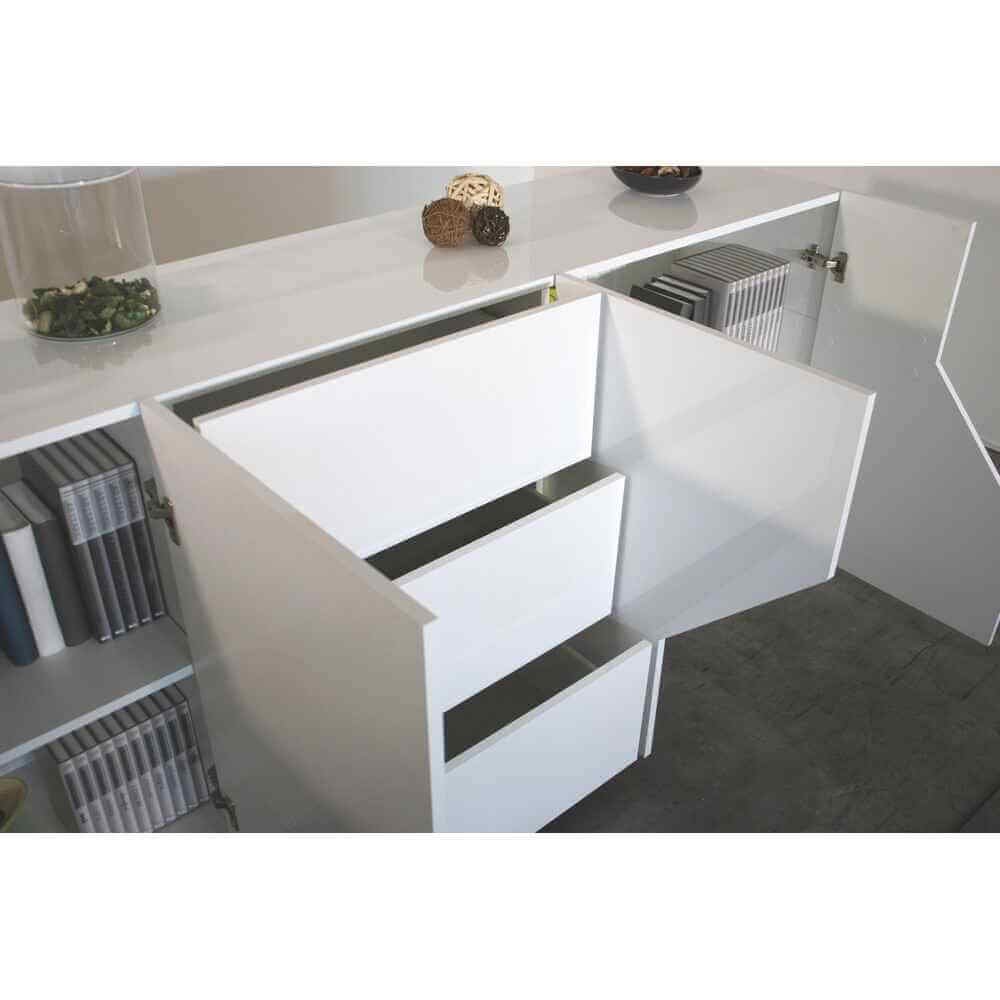 Madia 4 ante 3 cassetti per Soggiorno Moderna 2201,1x43x86cm – NEBULA