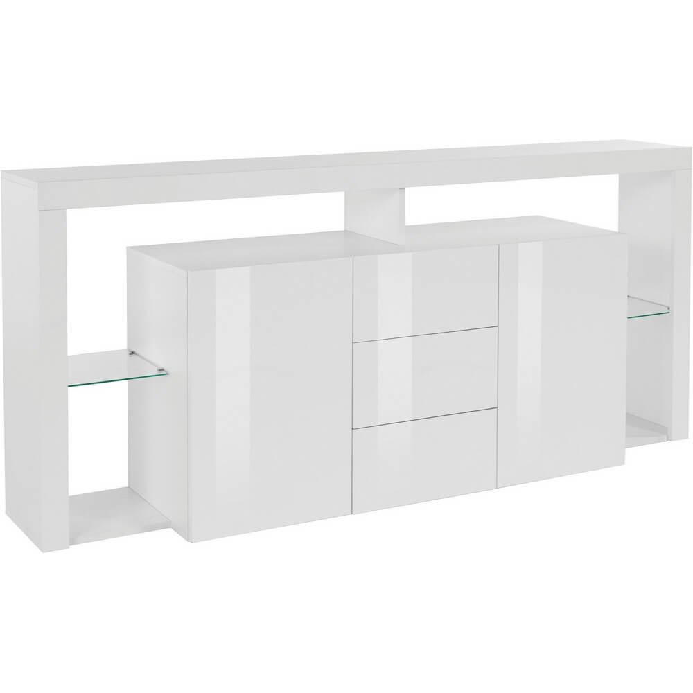 Madia moderna 2 ante con 3 cassetti 180x40x80cm – SOLSTICE