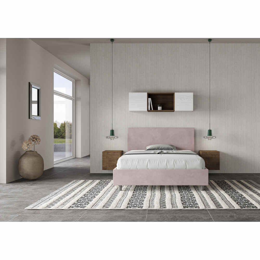 Letto Matrimoniale rivestito in Microfibra – ADELE