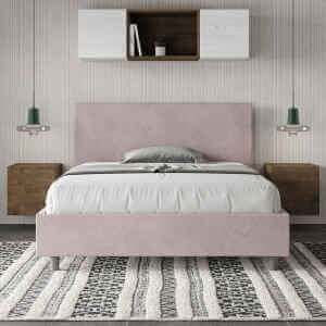 Letto Matrimoniale rivestito in Microfibra – ADELE