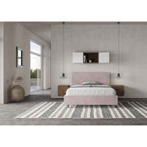 Letto Matrimoniale rivestito in Microfibra – ADELE