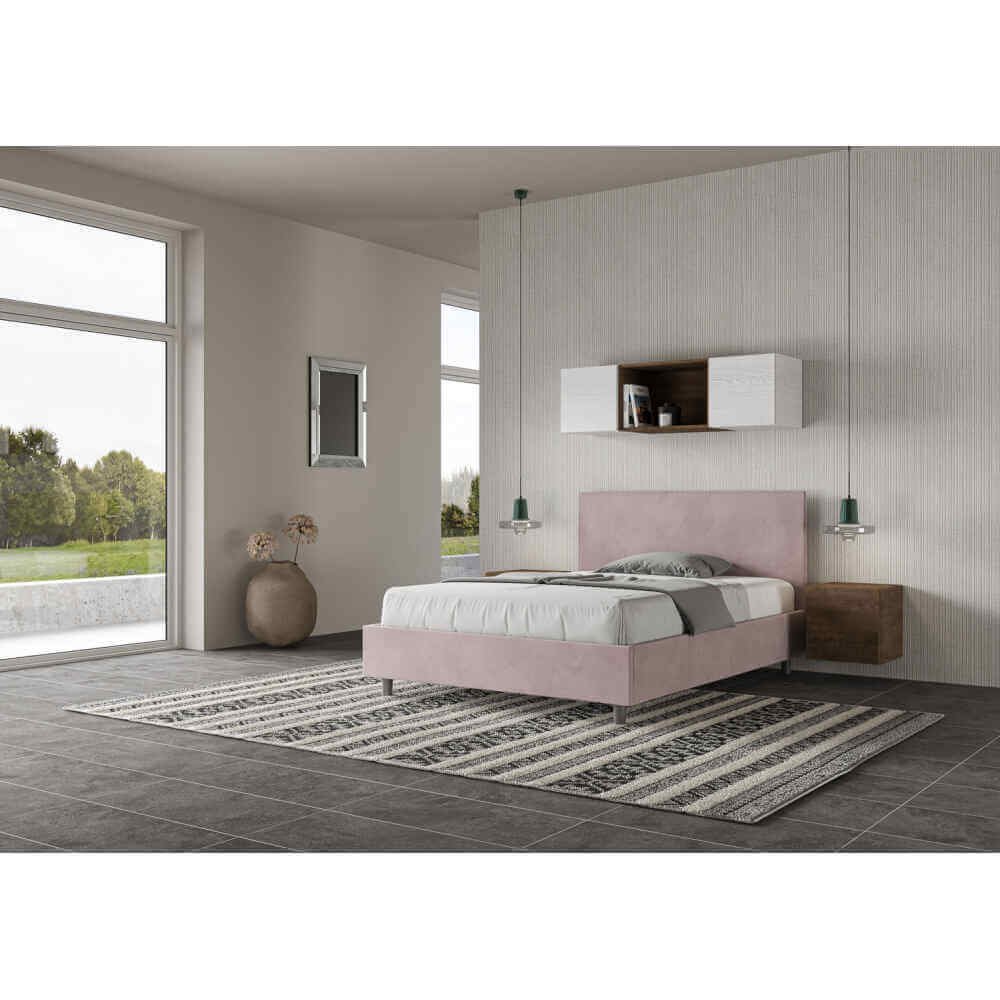 Letto Matrimoniale rivestito in Microfibra – ADELE